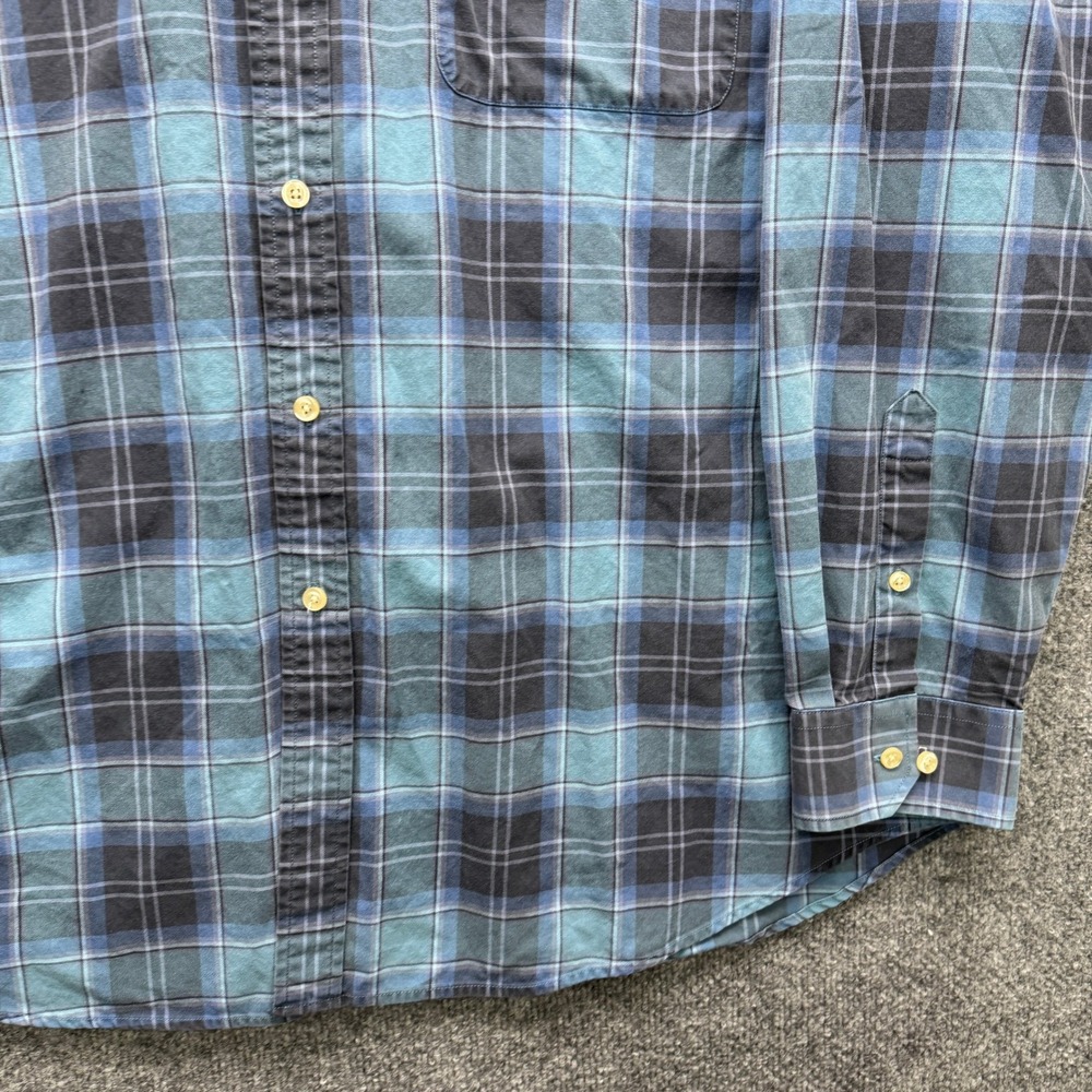 Orvis Signature Collection Button Shirt Mens XXL Blue Long Sleeve Plaid Casual - Picture 10 of 11